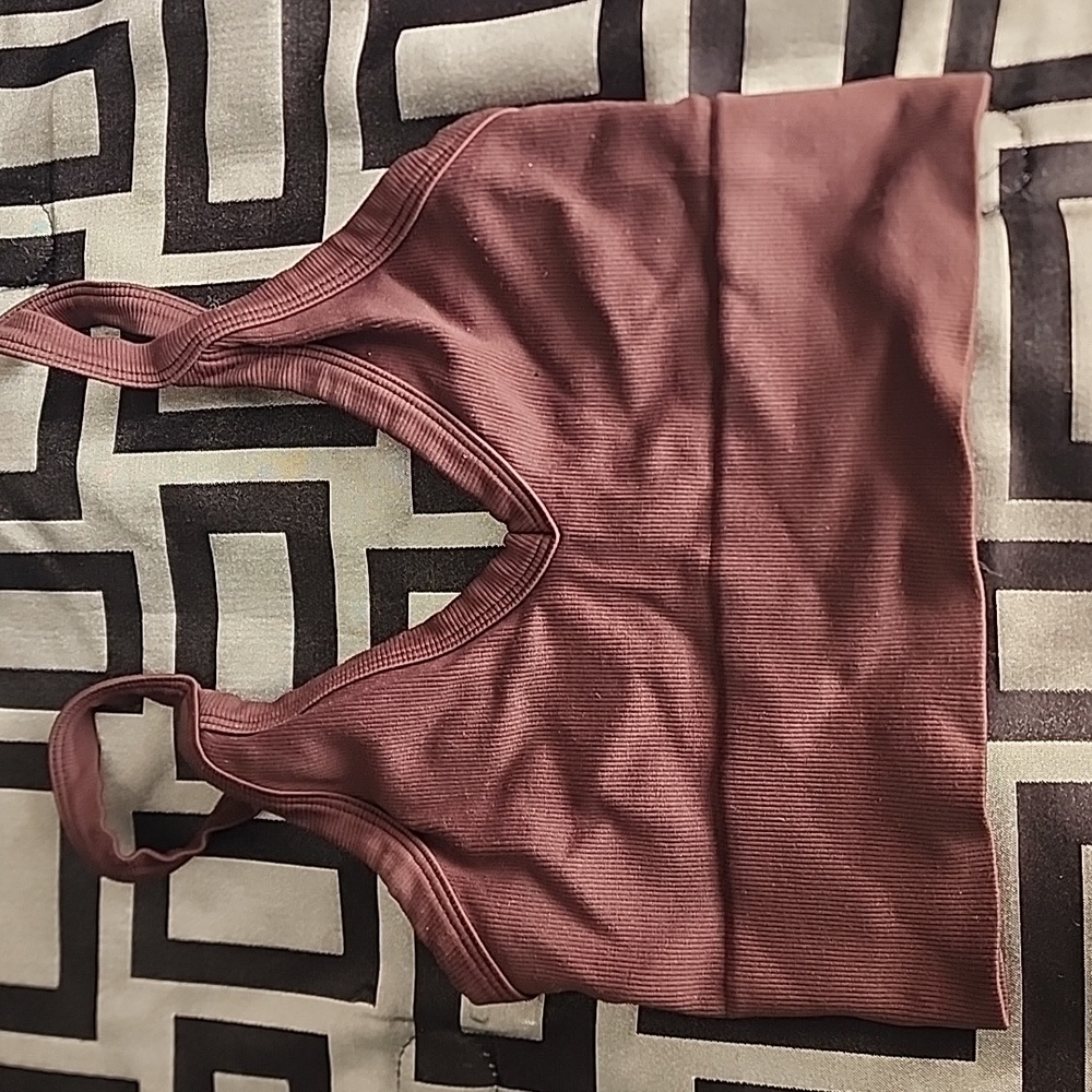 Brown crop top